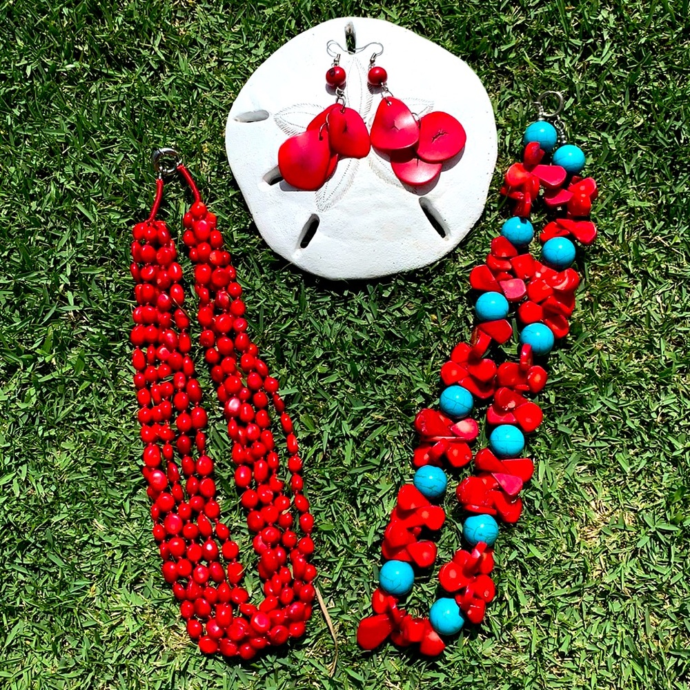Handmade SHELL jewelry from BELIZE. I bought these from my trip to Belize.